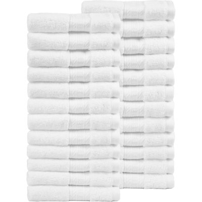 Trident White Hospitality 24-Piece Washcloth Set