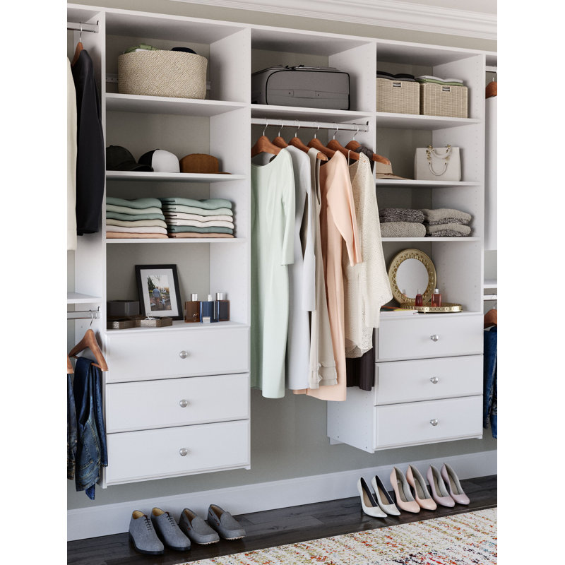 Closet System Can Be Cut to Fit Your Space, White