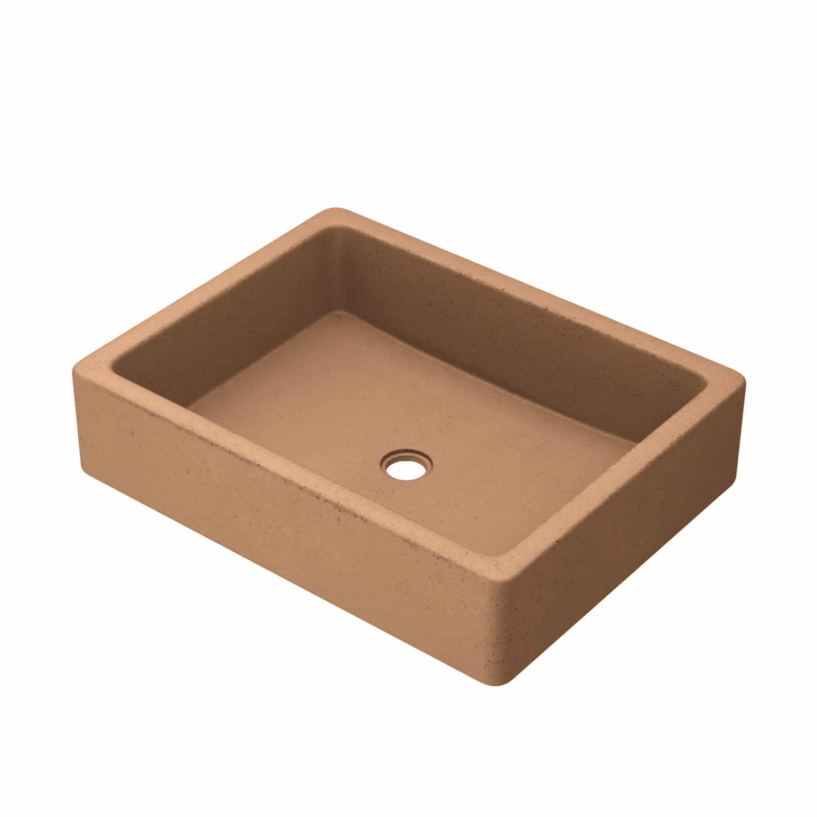 NativeStone Nipomo Dual-Mount Concrete Sink, Terracotta