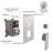 Topcraft 10-Inch Square Rainfall Shower System with Handheld Shower-111923625