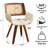 Faux Leather and Rattan Back Swivel Office Chair-1227873576