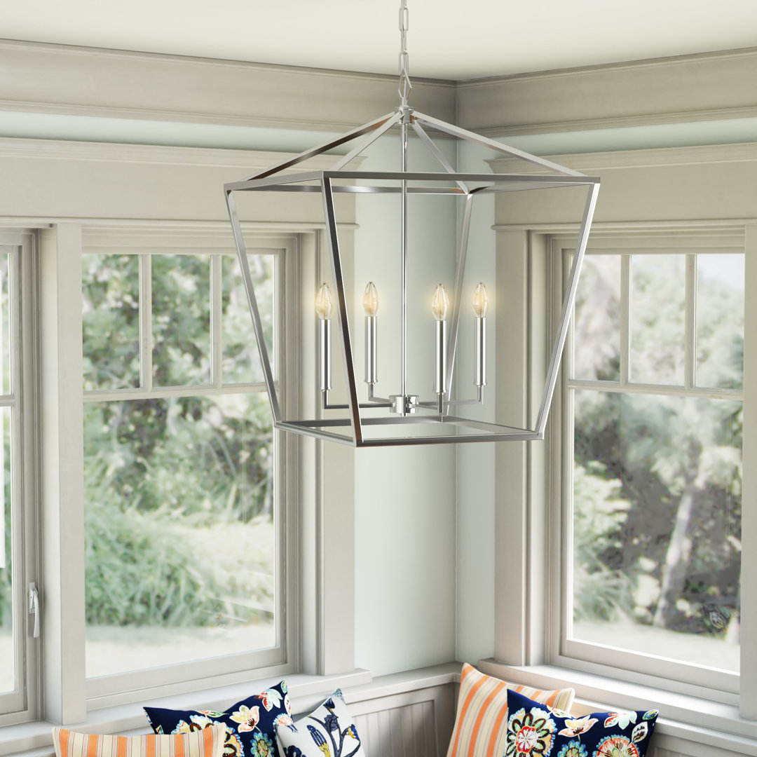 Poisson 4 - Light Dimmable Lantern Geometric Chandelier Andover Mills™ 