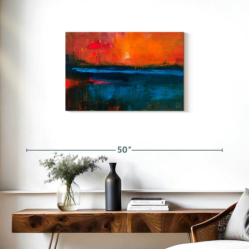 Avery Abstract Fiery Sunset, 20" H x 30" W