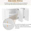Armoire de rangement blanche avec tablettes réglables et style chic polyvalent