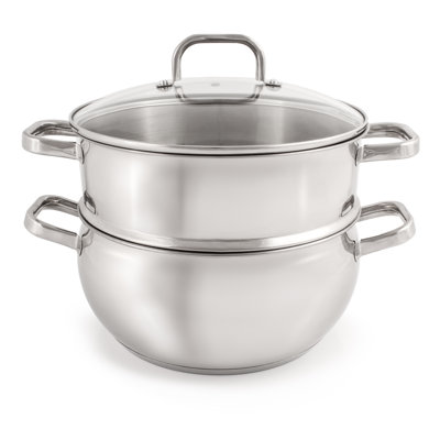 Batterie de cuisine à vapeur en acier inoxydable 18/10 3 pièces BergHOFF Belly Shape