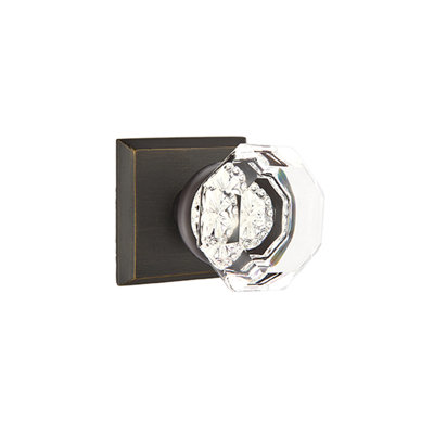 Bouton de cristal transparent avec style # 6 rose Old Town