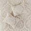 Ensemble d'édredon damassé 3 pièces taupe-113361495