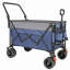 Multi-Functional Outdoor Push-Pull Folding Wagon Cart With Rotating Handle And Canopy-125205246