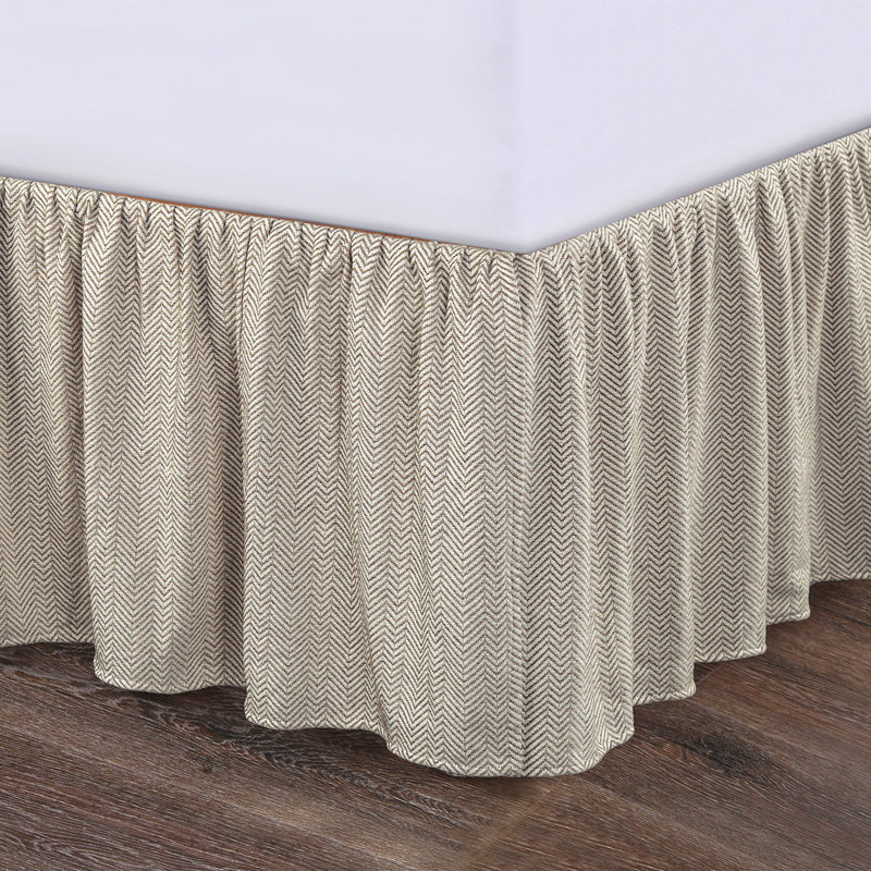 Fairfield Quilted Classic Herringbone Design Bed Skirt, Queen