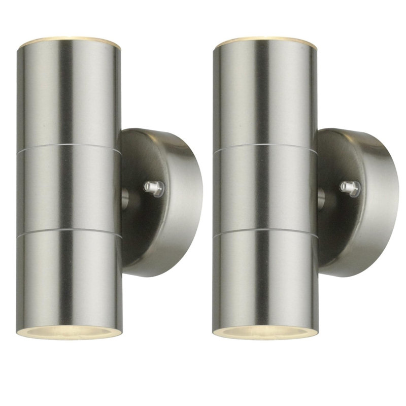 Michale Outdoor Armed Sconce, Stainless Steel