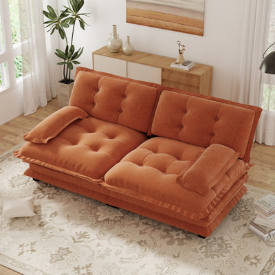 77" Modern Chenille Loveseat Sofa Comfy Cloud Couch For Living Room