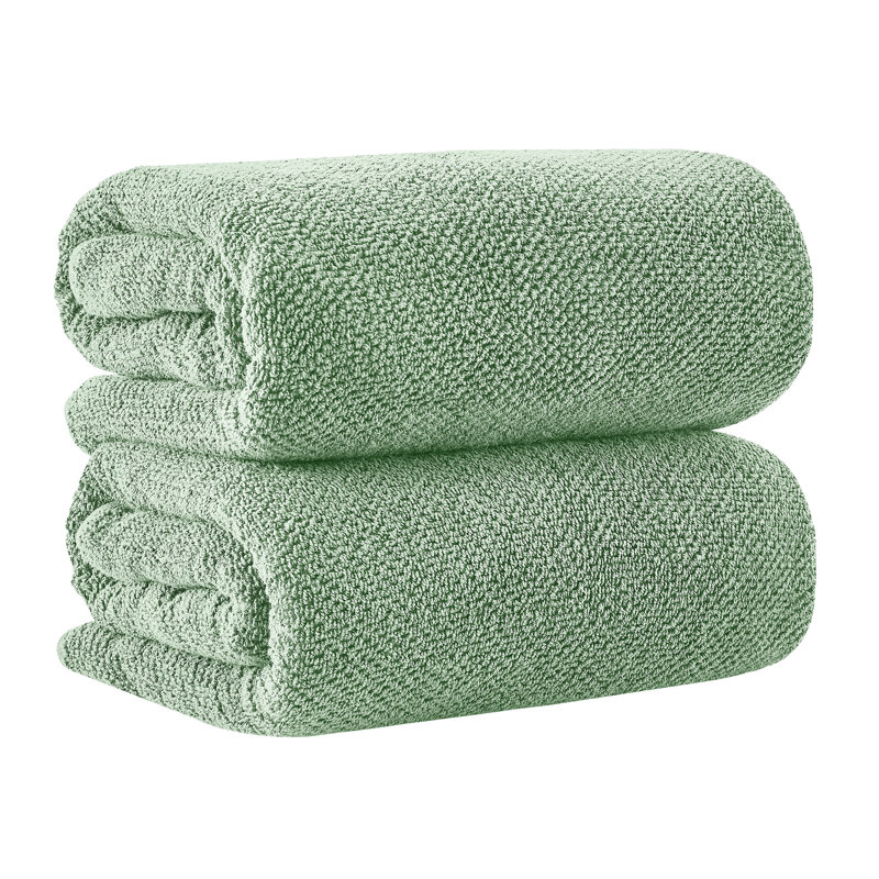 Drap de bain 100% coton texturé, Drap de bain - paquet de 2, Bleu minéral