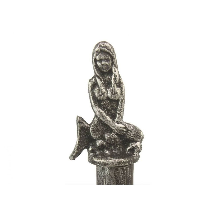 Porte-papier hygiénique sur pied sirène, Argent antique