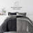 7-Piece Reversible Bedding Bundle - Solid Comforter and Patterned Sheet Set-99311806-99311801