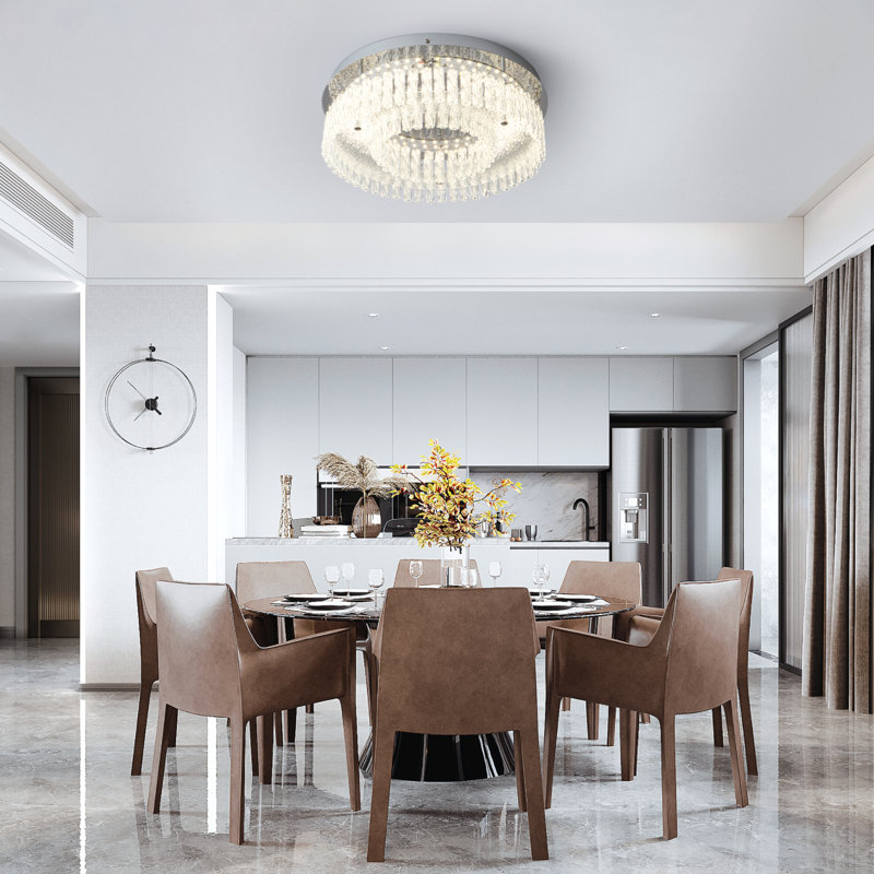 1 - Light 14.17" LED Crystal Flush Mount