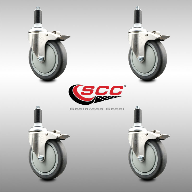 Swivel Stem Caster, 5" H x 5" W