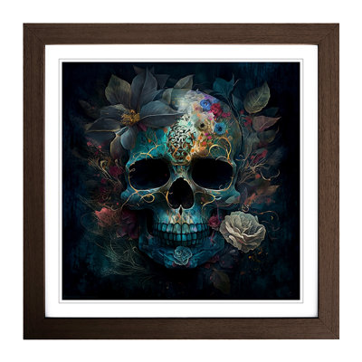 Sugar Skull Impressionism - Framed Print