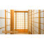 71" x 38.75" Tall Double Sided Library Canvas 3 Panel Room Divider