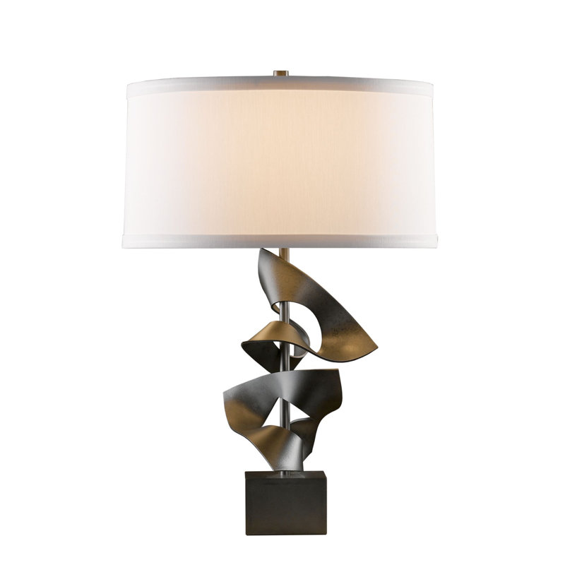 Gallery 24.7" Table Lamp, Dark Smoke, Natural Anna