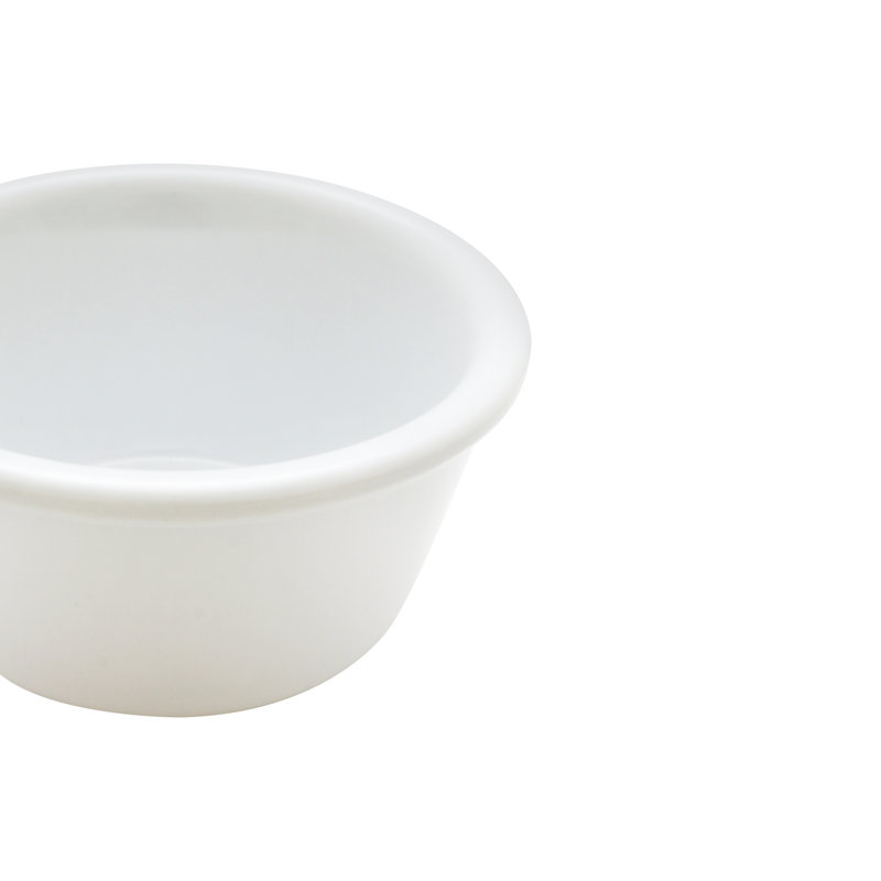 Thunder Group Inc. Round Melamine 12 Piece Ramekin / Soufflé Dish Bakeware Set, White