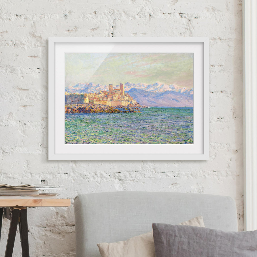 Gerahmtes Poster The Fort of Antibes von Claude Monet