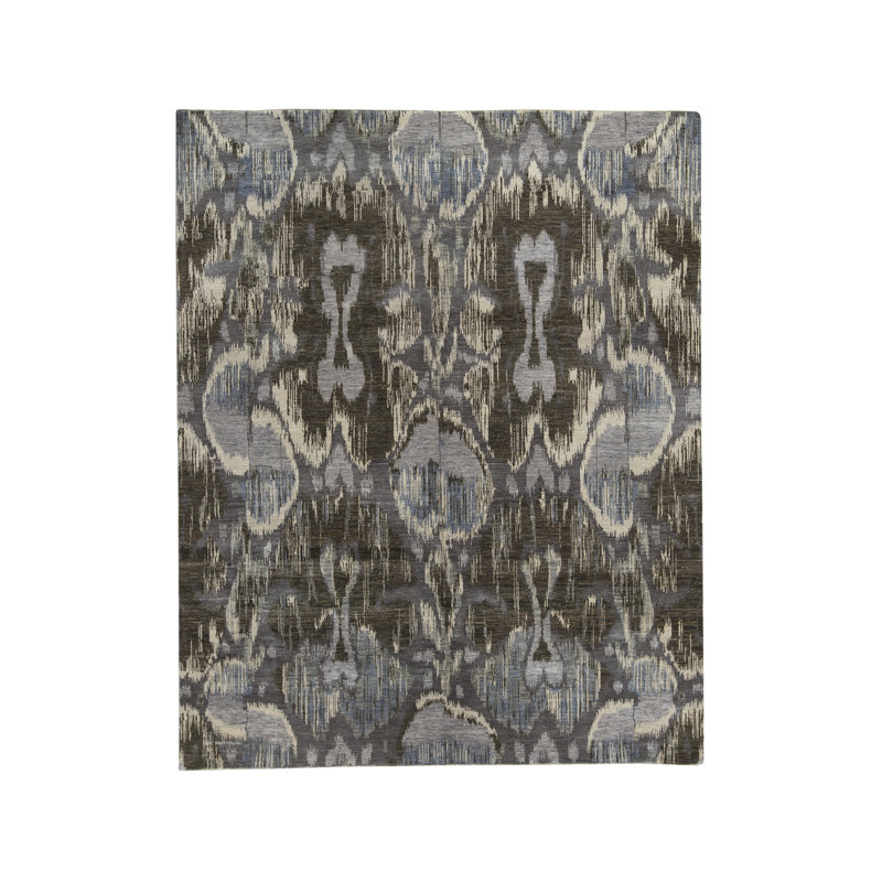 Hand-Knotted High-Quality Charcoal Area Rug