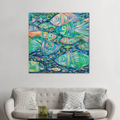 " School Of Fish " by Estelle Grengs