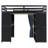 Modern Gaming Loft Bed With Desk, Lighted Pegboard, Storage Bookcase And Wardrobe-714363713