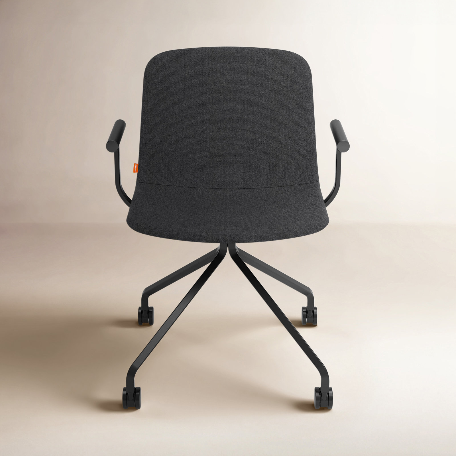 Key Meeting Office Chair, Charcoal Basketweave