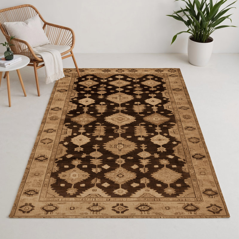 Tapis intérieur et extérieur brun Overdyed, Rectangle 9 pi x 12 pi