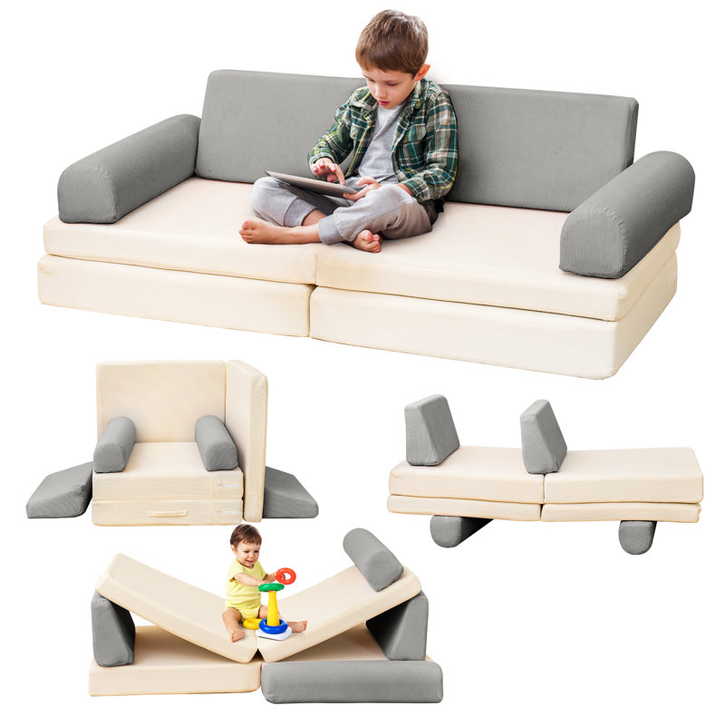 Sectional Sofa Furniture Sets, Corduroy Fabric Sectional Couches, Upholstered Sectional Sofa, 2 Seat Sofa Couch For Living Room, Apartment