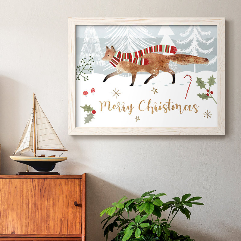 Woodland Christmas Collection, peinture sur toile encadrée, Blanc, H 22 po x l 32 po x P 1,5 po
