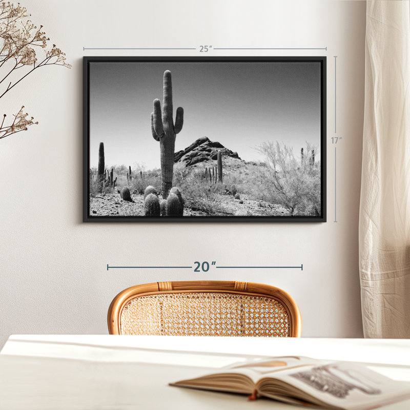 «Arizona noir - Impression perdue dans le désert», H 17 po x l 25 po