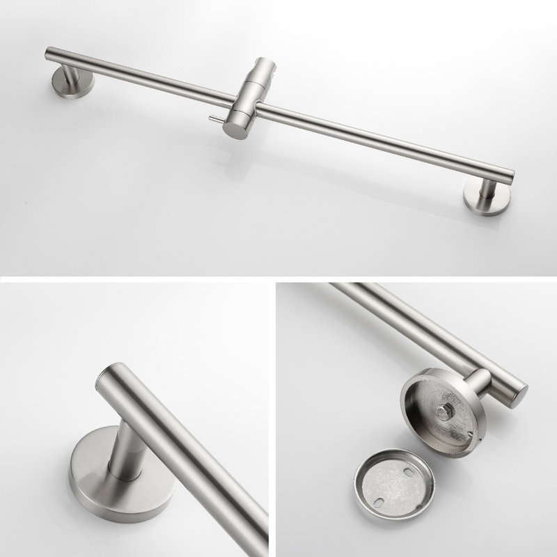 Standard Handheld Shower Head with Adjustable Water Flow and Slide Bar