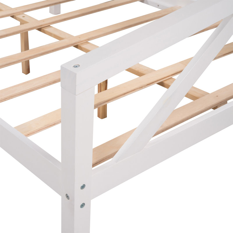 Lit de jour en bois, Double, Blanc