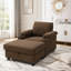 Fauteuil convertible avec repose-pieds, dossier inclinable, porte-gobelets et charge USB-353488928