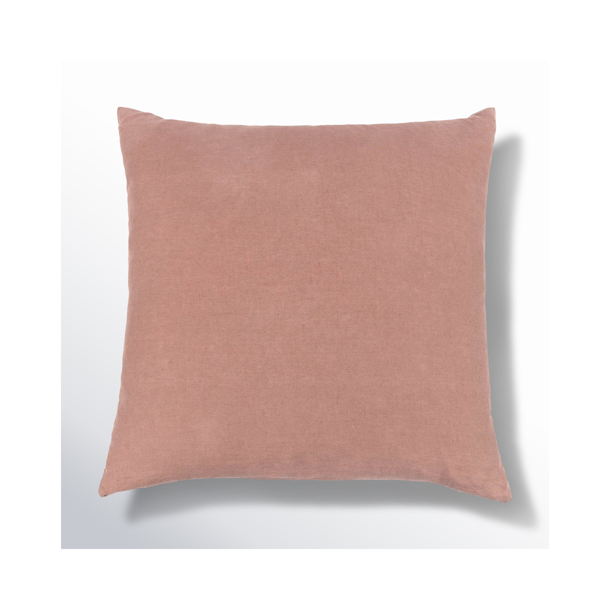 20" X 20" French Linen Throw Pillow, Clay