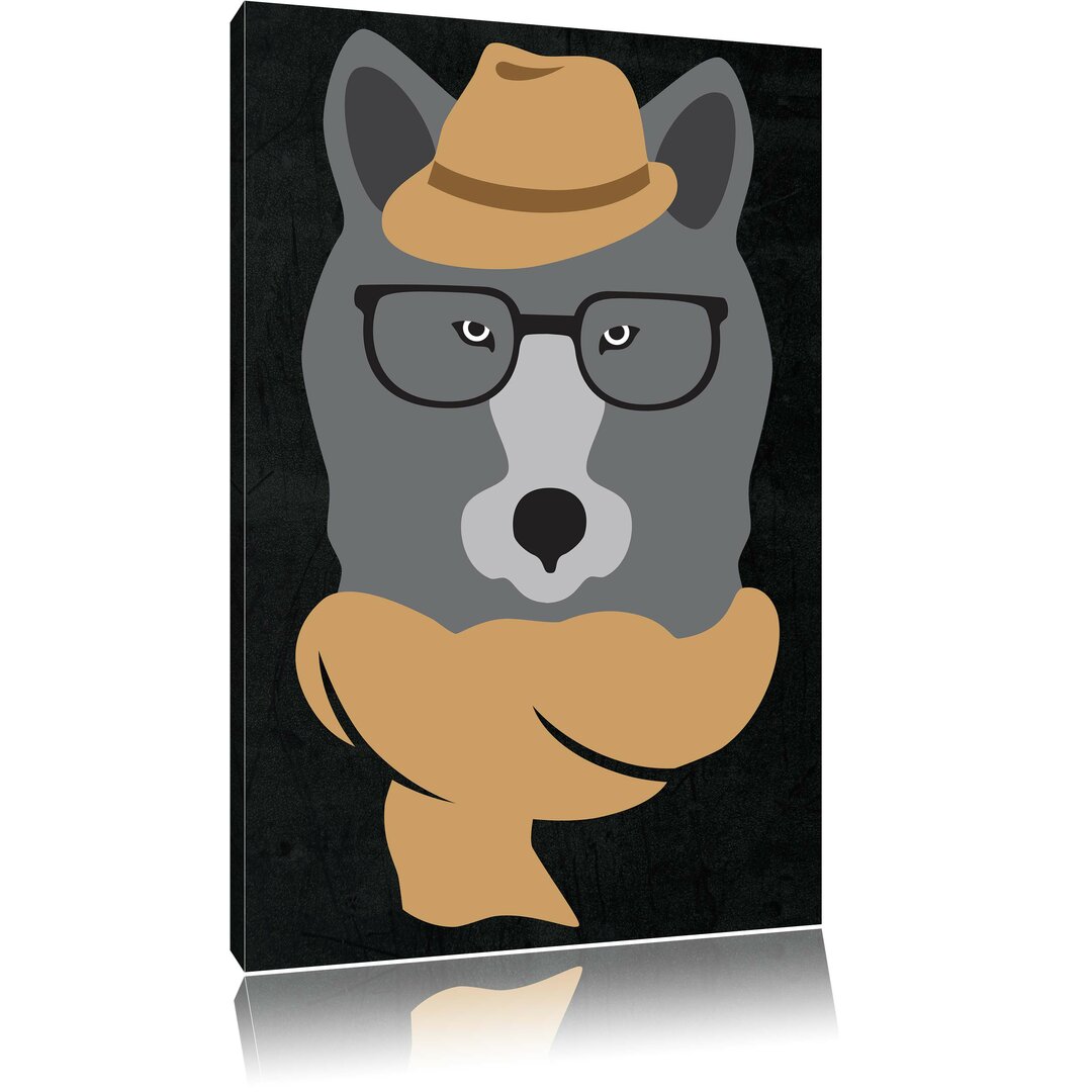 Leinwandbild Hipster Wolf