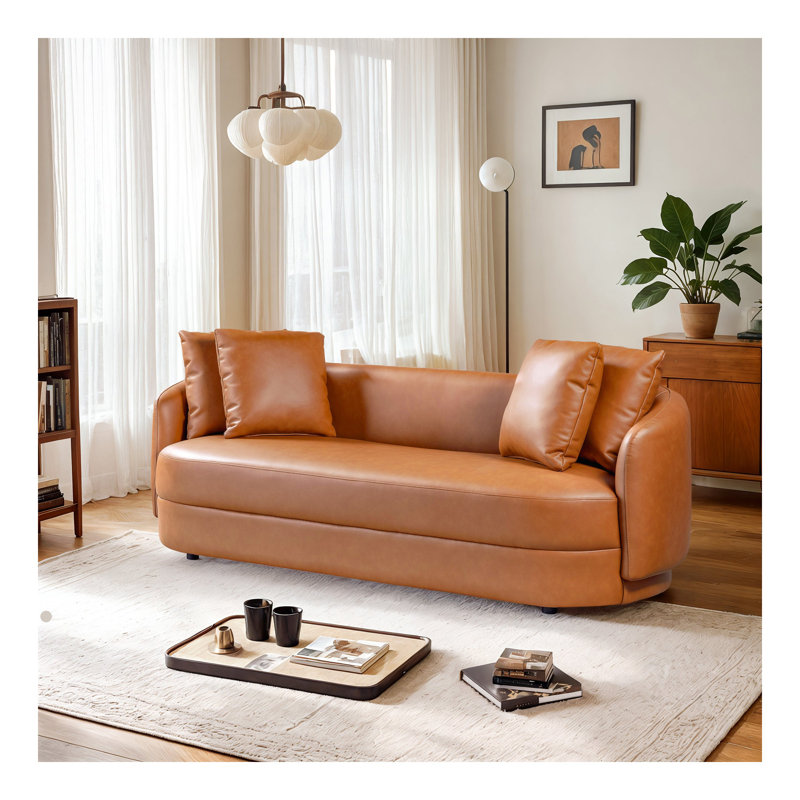 Dylan Modern Cognac Leather Sofa