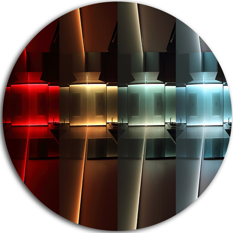 «Kitchen with LED Lighting», impression sur métal, H 23 po x l 23 po x P 1 po