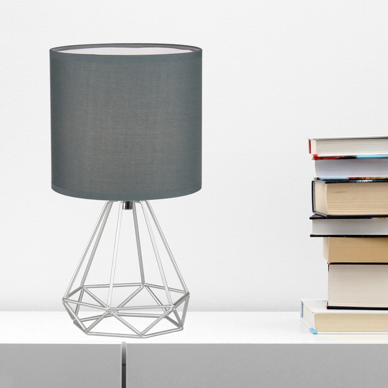 Centerview Metal Table Lamp, Silver, Grey