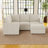 Aubade L-Shape Sectional Sofa Storage Couch With Removable Ottomans-497180726