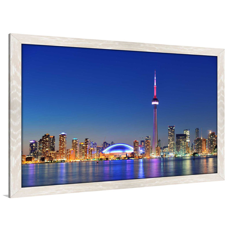 «Tdot», reproduction de photo encadrée, H 21,5 po x l 27,5 po x P 0,75 po, Cadre crème délavé