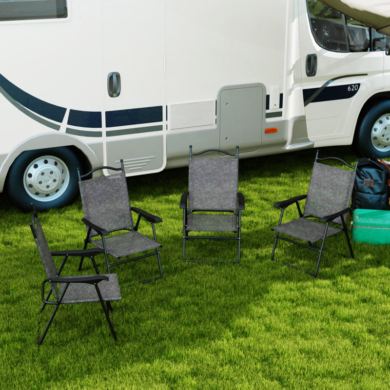 Chaises de patio pliantes Outsunny, Gris