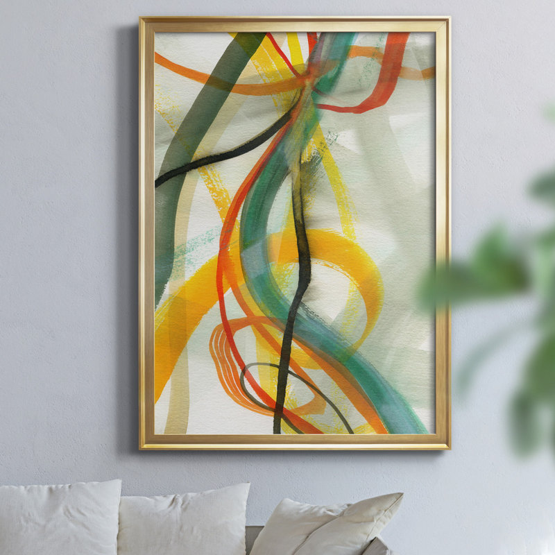 «Window Drama I» par J Paul, reproduction d'art sur toile encadrée, H 22,5 po x l 30,5 po x P 1,5 po, Doré