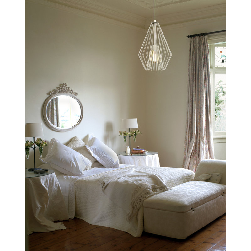 Frankie 1 - Light Unique/Statement Pendant, 18.5" H x 12.25" W x 12.25" D, White