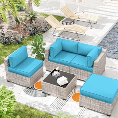 9 Pcs Outdoor Patio Cushions Covers With 4 Size，Covers Only