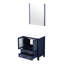 Bleu marine 30 po Meuble-lavabo large pour la transformation de la salle de bain avec lavabo en céramique blanche - couvercle de lavabo, miroir intrigant 28, fonction de fermeture en douceur et grand comptoir de salle de bain avec rangement-613989677