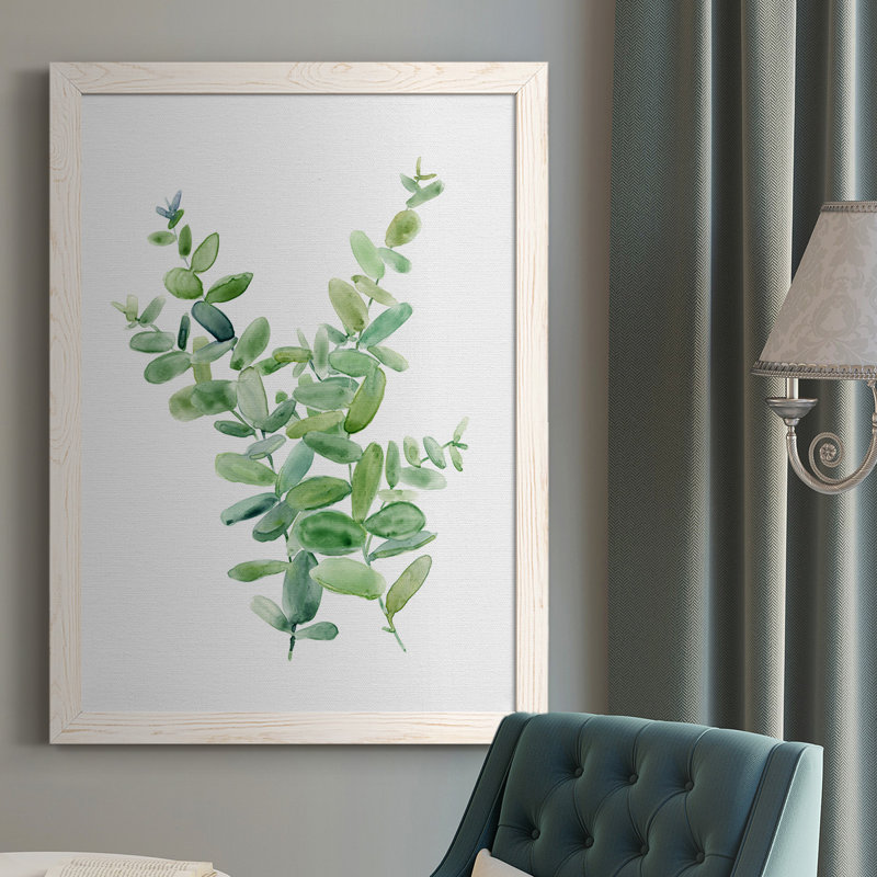 Eucalyptus III, reproduction d'art sur toile, Cadre blanc, H 37,5 po x l 27,5 po x P 1 po