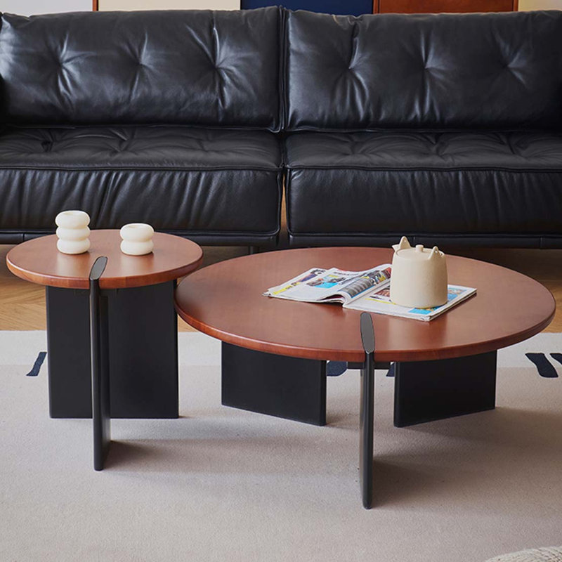 Ensemble de tables basses en bois Retro